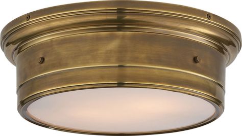 Visual Comfort SS4016HAB-WG Studio Siena 2 Light 14 inch Hand-Rubbed Antique Brass Flush Mount Ceiling Light Circa Lighting, Linear Chandelier, Burke Decor, Flush Mount Lighting, Flush Mount Ceiling, Flush Mount Ceiling Lights, Ceiling Light Fixtures, Visual Comfort, Siena