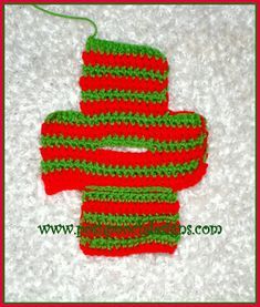 Crochet Elf Sweater, Crochet Mini Christmas Ornaments Free Pattern, Crochet Sweater Ornament Pattern, Crochet Mini Sweater Ornament, Crochet Mini Sweater, Ugly Sweater Ornaments, Ernie Und Bert, Christmas Sweater Ornament, Ugly Christmas Sweater Ornament