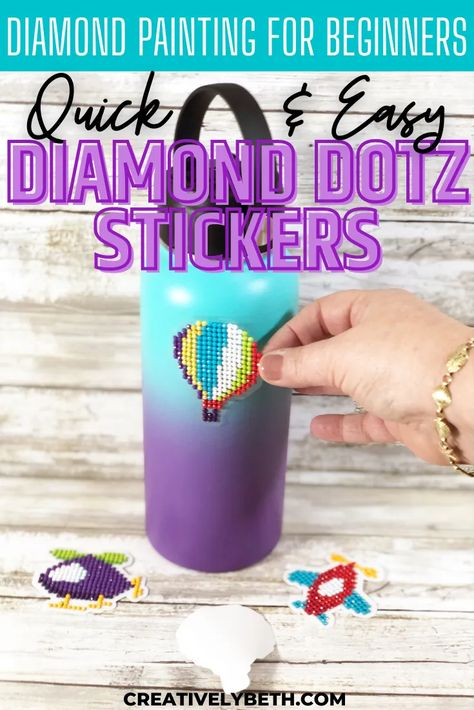 Diamond Dotz Beginners Guide to Diamond Painting Kits - Creatively Beth Diamond Painting Leftovers Ideas, Diamond Dotz Patterns Free, Diy Diamond Painting Pattern, Rhinestone Art Ideas, Diamond Dotz Patterns, Diamond Art Hacks, Leftover Diamond Painting Beads Ideas, Diamond Art Patterns Free, Diamond Art Projects