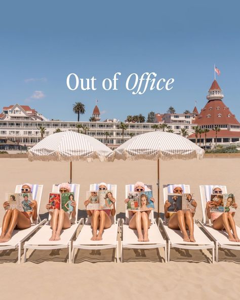 OOO ✨ 30% off all beach prints at graymalin.com Beach Resort Aesthetic, Retro Beach Party, Out Of Office Message, Beach Prints, Office Wallpaper, Gray Malin, Vacation Quotes, Slim Aarons, Coffee Decor