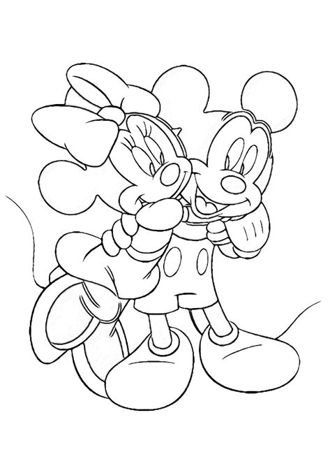 Mickey And Minnie Coloring Pages, Mickey Mouse Drawing, Easy Steps To Draw, Disney Coloring Pages Printables, Steps To Draw, Mickey Mouse Sketch, Minnie Mouse Drawing, Mickey Mouse Illustration, Disney Doodles