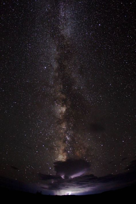 "The incredible photograph above was recently featured as the Earth Science Picture of the Day. It shows the Milky Way stretching across the desert sky and a distant monsoon thunderstorm on the horizon. It was captured just outside of Dead Horse Point State Park in Utah. The photo was taken on August 27, 2011." Milk Way, Dead Horse Point State Park, Milky Way Galaxy, To Infinity And Beyond, The Night Sky, Out Of This World, Milky Way, Awe Inspiring, Night Sky