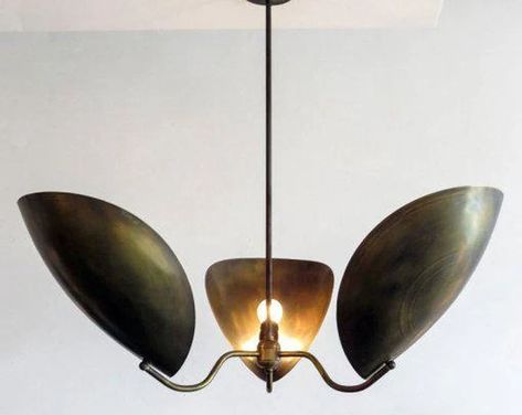 Green Oaks Oversized Pendant, Green Flush Mount Light, Ochre Chandelier, Apparatus Lighting, Three Arm Chandelier, Focus Lighting, Art Deco Semi Flush Light Green, Antique Brass Sconces, Mid Century Pendant Chandelier Veryical