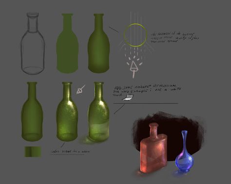 art tutorial, photoshop tutorial, tutorial, how to paint, how to paint glass… How To Paint Glass, Concept Art Tutorial, Digital Painting Techniques, Anatomy Tutorial, How To Shade, Palette Art, Digital Texture, Coloring Tutorial, Digital Painting Tutorials