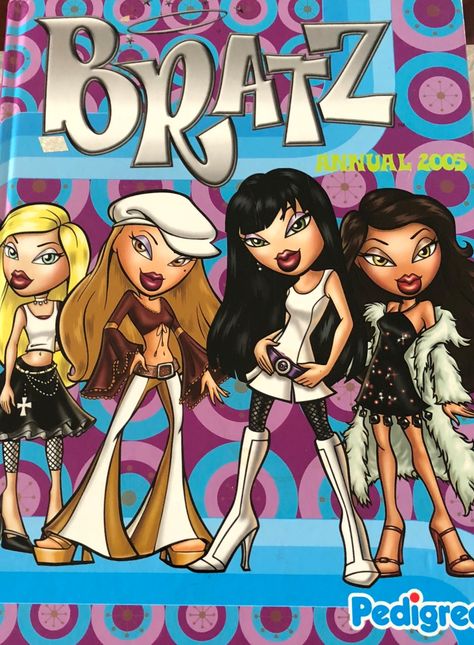 2000s Posters, Bratz Jade, Bratz Characters, Mcbling Fashion, Black Bratz Doll, Bratz Doll Outfits, 2000s Cartoons, Brat Doll, Barbie Cartoon