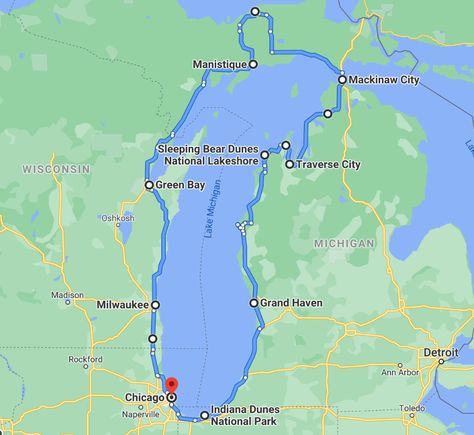 Lake Michigan Circle Itinerary: A 7-Day Road Trip Through 4 States Great Lakes Vacation, Lake Michigan Circle Tour, Summer Girls Trip, Great Lakes Michigan, Up Michigan, Michigan State Parks, Road Trip Across America, Indiana Dunes National Park, Michigan Road Trip