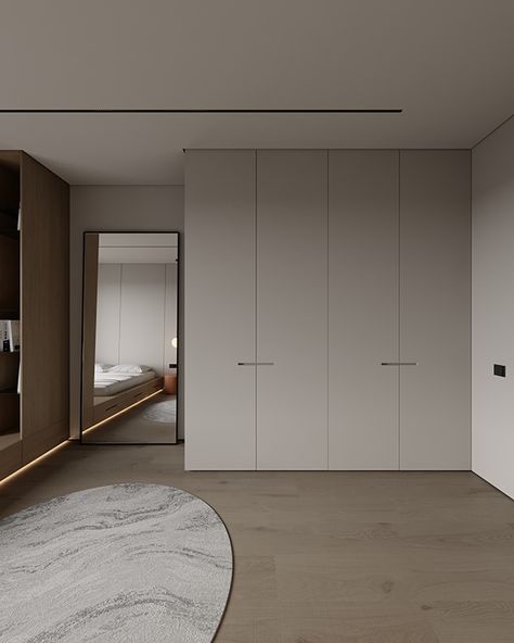 Sun Valley 135 :: Behance Minimal Modern Bedroom, Scandi Minimalist, Bedroom Closet Design, Interiors Dream, Bedroom Decor Design, Minimalism Interior, Wardrobe Design, Design Minimal, Minimalist Interior