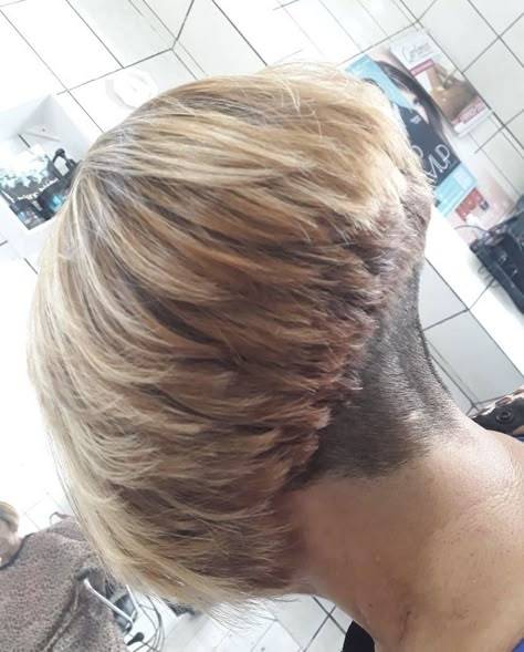 Shaved Inverted Bob, Shaved Nape Bob, Youthful Haircuts, Concave Bob Hairstyles, Haircut Summer, Hair Beach Waves, Stacked Haircut, Reverse Bob, Short Stacked Bob Hairstyles