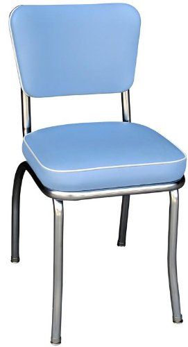 Richardson Seating Retro 1950'S Diner Chair with 2 Retro Dining Chairs, Retro Diner, Guest Chair, Retro Chair, Painted Chairs, Create Memories, Blue Chair, Upholstered Side Chair, Chair Upholstery