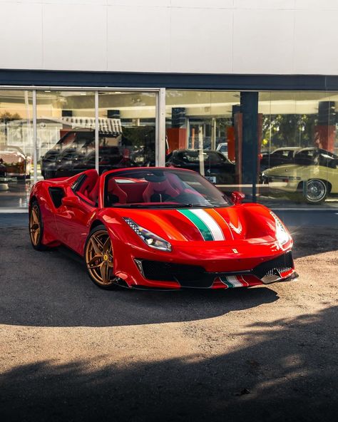 Off to a new stable!🏁 - Check out our recently sold 2020 Ferrari 488 Pista Spider! Finished in stunning Rosso Corsa with a unquie Italy… | Instagram Ferrari 488 Pista Spider, Rolls Royce Car, Most Luxurious Car, Italy Instagram, Ferrari 488 Pista, Tokyo Drift Cars, Car Luxury, Car Experience, Pimped Out Cars