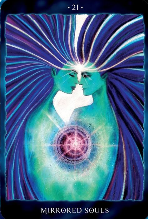 Cosmic Reading Cards ~Mirrored Souls Soul Connections, Reading Cards, Souls Art, Twin Flame Art, Angel Oracle Cards, Mystic Moon, Divine Feminine Spirituality, Flame Art, Twin Souls