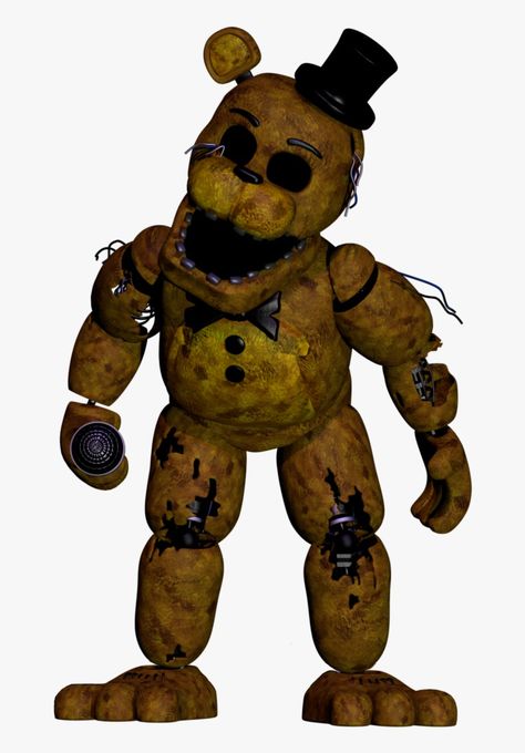 Withered Golden Freddy, Evil Teddy Bear, Chibi Marvel, Freddy 2, Golden Freddy, Fnaf Freddy, Horror Video Games, Video Game Fan Art, Fnaf Comics