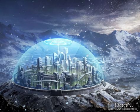 Domed City, Dome City, Sci Fi City, Dubai City, Fantasy City, Fantasy Castle, Fantasy Places, Futuristic Art, Futuristic City