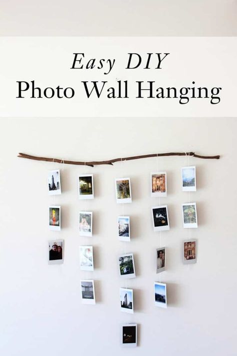 101 Unique Gallery Wall Ideas To Display Your Family Photos Ways To Hang Polaroids On A Wall, How To Hang Polaroids On Wall, Hanging Polaroids, Photo Hanging Ideas, Diy Photo Wall, Photo Wall Hanging, Photo Hanging, Diy Gallery Wall, Polaroid Wall