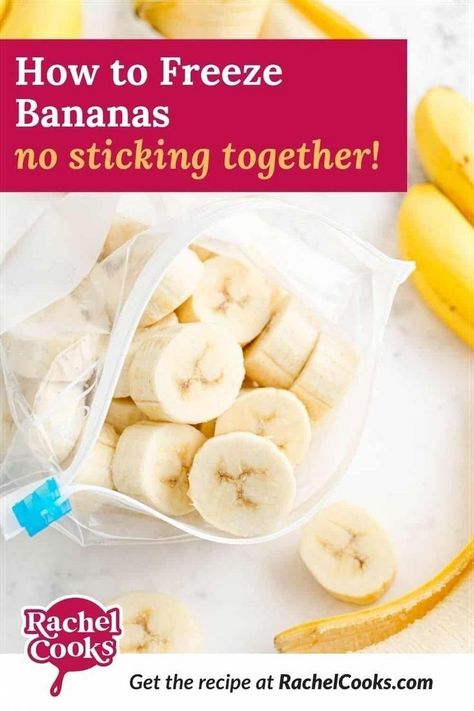 Once you learn how to freeze bananas, you'll have a frozen treasure ready to be turned into all sorts of yummy concoctions! From banana bread to smoothies, frozen bananas are so useful and delicious. Don’t throw away those overripe bananas! Freezing bananas is really easy. Some folks like to freeze them with the peels on, or freeze them peeled but whole. I like to freeze the bananas sliced because I find it’s easier to use them that way. Freezing Bananas, Dehydrated Bananas, Freezing Fruit, Banana Uses, Best Meal Prep, Frozen Bananas, Overripe Bananas, Make Banana Bread, Banana Slice