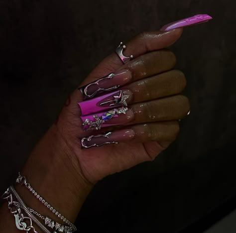 pretty & unique nails. follow for more content. Birthday Nail, Canva Fonts, Hard Nails, Long Nail Designs, Glamour Nails, Colored Acrylic Nails, Cute Acrylic Nail Designs, Dope Nail Designs, Long Acrylic Nails Coffin