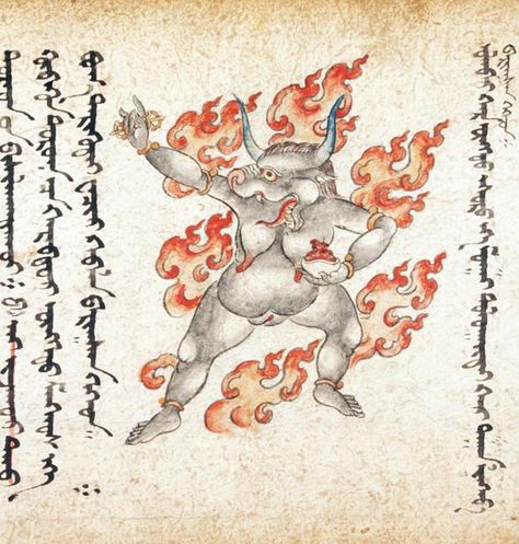 mongolian. bardo Mongolian Mythology, Tibetan Demon, Sacred Patterns, Nomadic Culture, Mongolian Art, Tibetan Medicine, Asian Gods, Religious Iconography, Gods Art