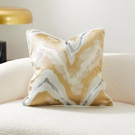 White And Gold Pillows, Gold Pillow Covers, Couch Accent Pillows, Gold Throw Pillows, Couch Pillow Covers, Luxury Pillows, Abstract Pillows, Gold Pillows, Stylish Sofa