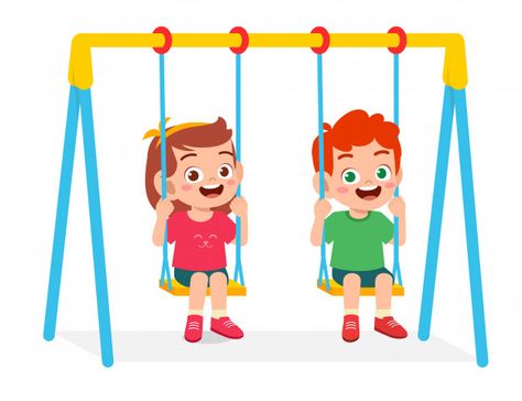 Happy cute little kid boy and girl play ... | Premium Vector #Freepik #vector #children #character #cartoon #park Children's Book Illustrations, School Illustration, Flashcards For Kids, Kid Boy, Kids Vector, Kids Clipart, Boys Playing, Book Illustrations, Cover Page