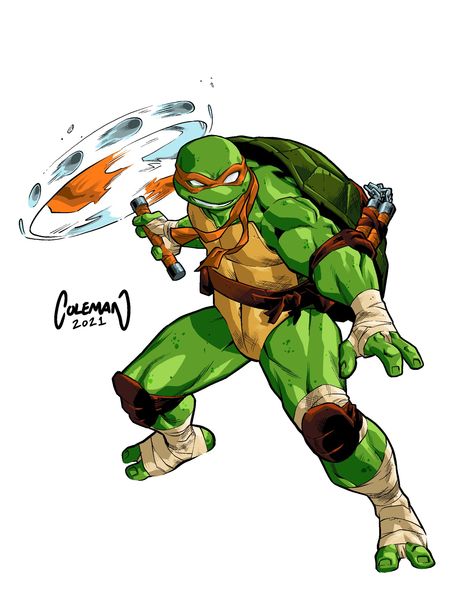 Michelangelo Ninja Turtle, Ninja Turtle Drawing, Mikey Tmnt, Zombie Apocalypse Outfit, Turtle Drawing, Teenage Mutant Ninja Turtles Artwork, Comic Book Art Style, Teenage Mutant Ninja Turtles Art, Ninja Turtles Artwork