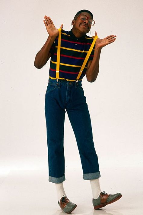 Advertisement Nerd Outfit, Jaleel White, Crazy Celebrities, Steve Urkel, 90s Halloween Costumes, Nerd Outfits, Studio 54, 80s Outfit, Celebrity Outfits