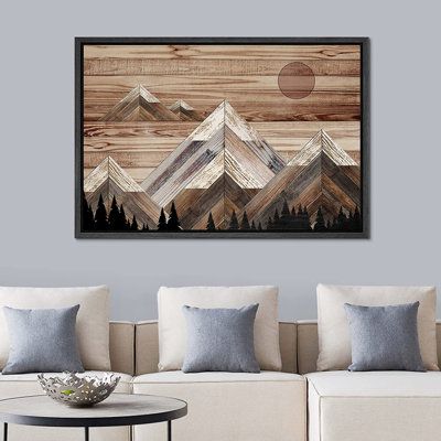 Fake Wood, Rustic Landscape, Mountain Forest, Snowy Mountain, Deco Originale, Nature Artwork, Forest Nature, Wood Panels, Mountain Wall Art