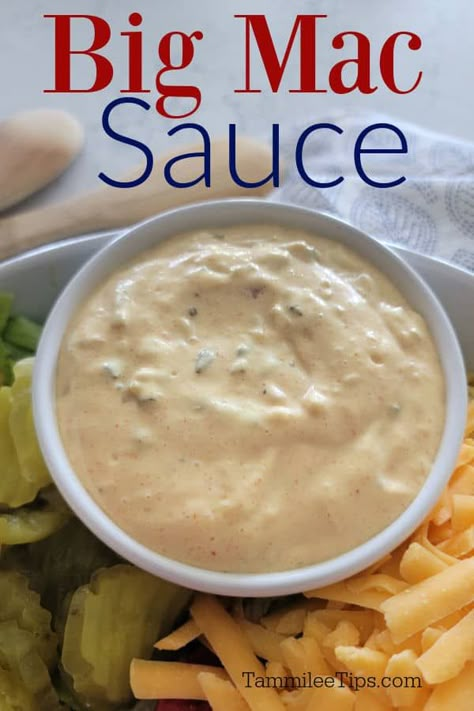 Mcdonalds Sweet Tea, Mcdonald's Big Mac, Big Mac Sauce Recipe, Mac Sauce Recipe, Homemade Big Mac, Big Mac Sauce, Mac Sauce, Copykat Recipes, Burger Sauce