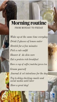 Morning Routine Teenage Girl, Morning Routine List, Healthy Routine Daily, Aesthetic Sunday, Routine List, Morning Routine Aesthetic, Aesthetic Morning Routine, Journaling Daily, Easy Morning Routine