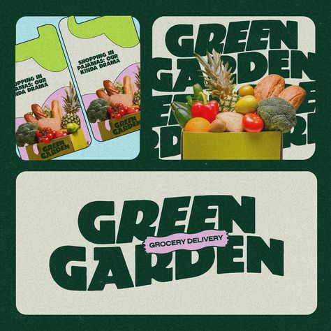 #branddesign #brandingdesigner #graphicdesigner #graphicdesig... Grocery Delivery Service, Graphic Desi, Passion Project, Grocery Delivery, Green Garden, Delivery Groceries, A Color, The Project, Delivery Service