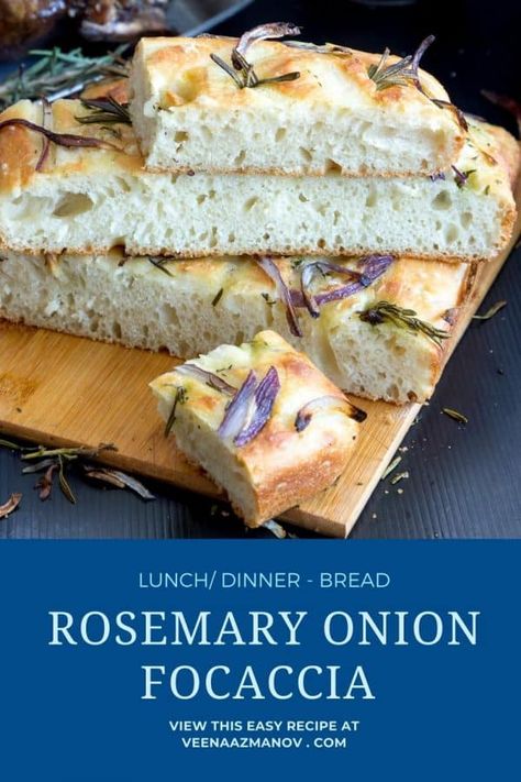 Foccacia Art, Focaccia Recipes, Balsamic Vinegar And Olive Oil, Easy Focaccia Recipe, Homemade Focaccia, Savory Bread Recipe, Foccacia Bread, Recipes With Yeast, Quick Appetizer