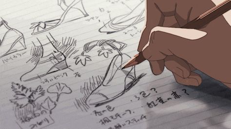 4059bafff3b2393256fdb6f3b95259e1.gif (640×360) Blue Period Gif, Drawing Gif, The Garden Of Words, Garden Of Words, Anime Gifs, Japon Illustration, Animation Reference, Anime Gifts, 90s Anime