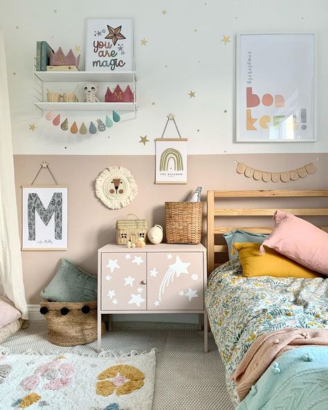 Ideas Habitaciones, Big Girl Bedrooms, Star Wall Decals, Toddler Girl Room, Toddler Room Decor, Toddler Bedroom, Kids Room Inspiration, Toddler Rooms, Toddler Bedrooms