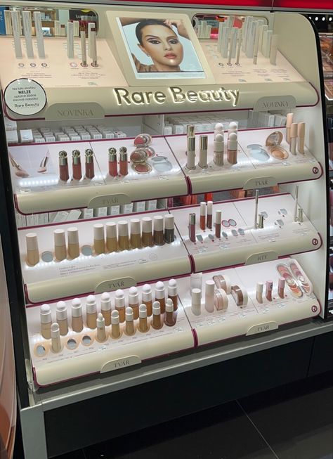 in sephora Sephora Display, Sephora Store, Cosmetic Shelf, Makeup Display, Beauty Academy, Pop Display, Foose, Cosmetic Design, Rare Beauty