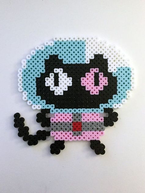 Cookie Cat Steven Universe, Cat Steven Universe, Minecraft Patterns, Cookie Cat, Perler Projects, Hamma Beads Ideas, Easy Perler Bead Patterns, Pearl Beads Pattern, Easy Perler Beads Ideas