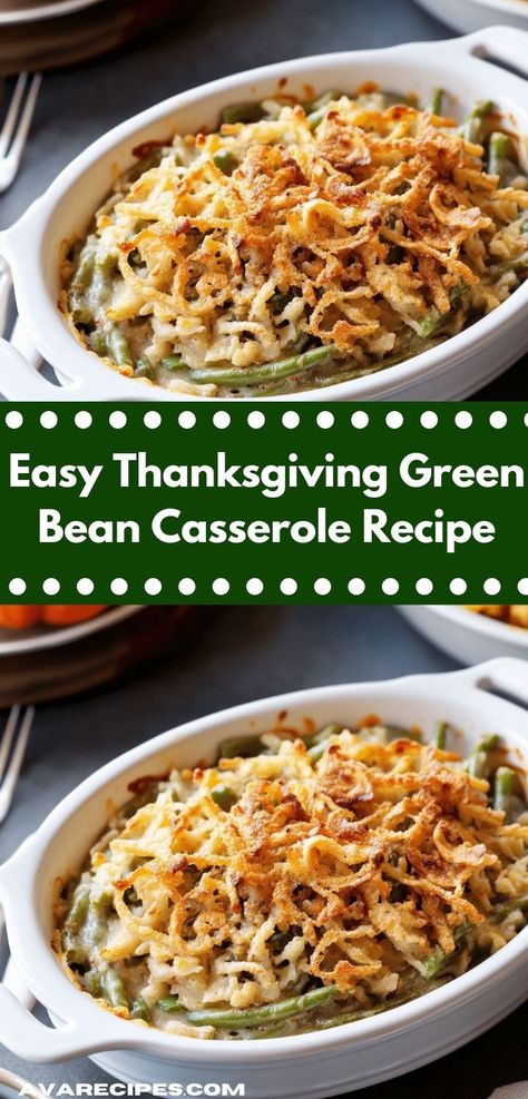 Craving a hassle-free dish this holiday season? This Easy Thanksgiving Green Bean Casserole Recipe is quick to prepare and features simple ingredients, ensuring you can focus on what really matters—spending time with loved ones. Traditional Green Bean Casserole Recipe, Simple Green Bean Casserole Recipe, Thanksgiving Green Bean Casserole, Thanksgiving Green Beans, Creamy Green Beans, Traditional Green Bean Casserole, Best Green Bean Casserole, Homemade Green Bean Casserole, Green Bean Casserole Recipe