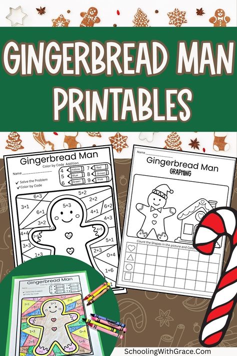 I’ve got two free gingerbread man printables that are perfect for your kindergarten or first grader. They’re a great way to sneak in some math practice while still embracing the holiday spirit. Holiday Math Kindergarten, Gingerbread Bingo Printable Free, Gingerbread Worksheets Free Printable, Gingerbread Math First Grade, Math Worksheets For Kindergarten Free Printables, Free Gingerbread Man Printables, 1st Grade Worksheets Free Printables Math Activities, Gingerbread Man Worksheets, Gingerbread Classroom Activities