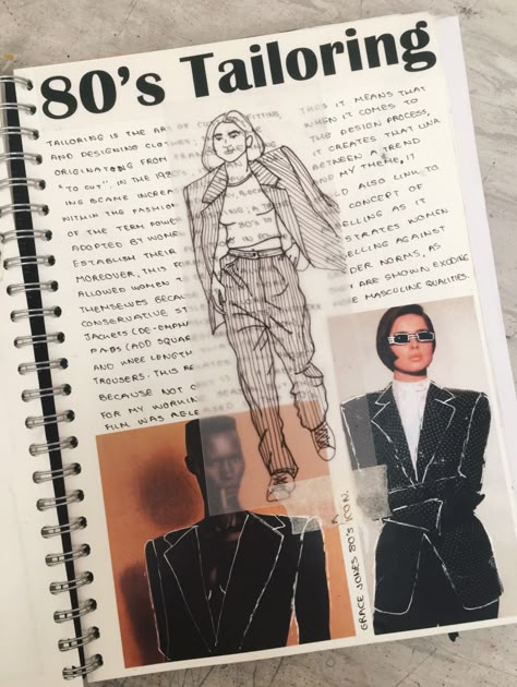 Fashion Student Portfolio Layout, Gcse Fashion Sketchbooks, Fashion And Textiles Sketchbook, Fashion Journal Ideas Portfolio Layout, Fashion Scrapbook Ideas, Fashion Design Portfolio Layout, Fashion Sketchbook Layout, Fashion School Portfolio, Portfolio Design Ideas Student Projects