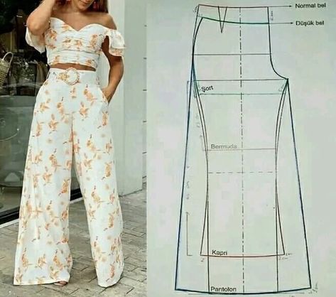 Palazzo Patterns For Women, Pants Pattern Free, Palazzo Pants Outfit, Summer Fashion Dresses Casual, Women Pants Pattern, Clothing Pattern Design, Trousers Pattern, Trouser Pattern, Easy Dress Sewing Patterns