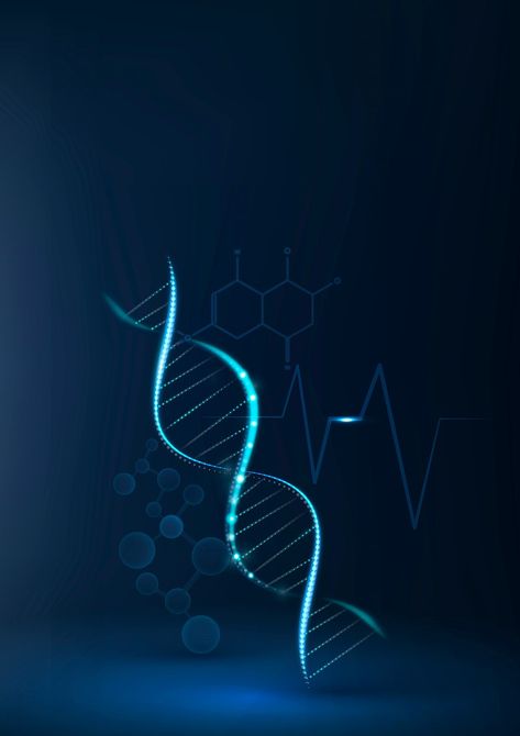 DNA biotechnology science background in blue futuristic style with blank space | free image by rawpixel.com / Wit Dna Background, Blue Futuristic, Dna Structure, Dna Genetics, Gradient Image, Dna Technology, Motion Logo, Flower Background Design, Dna Design