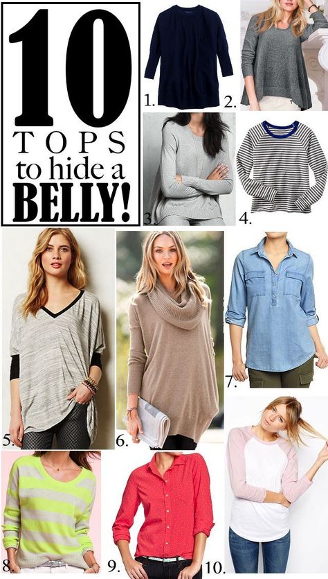 Chasing Davies: 10 tops to wear to hide a belly (like after having a baby) - para esconder panza Belly After Baby, Post Baby Outfit, Post Baby Fashion, Post Baby Belly, Apple Shape Outfits, Postpartum Fashion, Dresses By Style, Post Partum Outfits, Quoi Porter