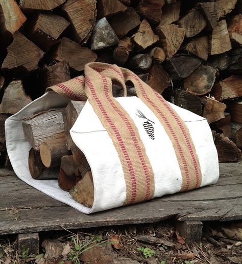 Wood Carrier Firewood, Firewood Tote, Firewood Carrier, Wood Carrier, Log Carrier, Sail Bag, Firewood Rack, Firewood Storage, Creation Couture