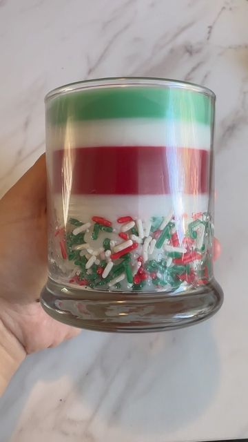 Ramenta’s Creative Crafts on Instagram: "Christmas colors candle with sprinkles #christmas #merrychristmas #happyholidays #candle #candlemaking #diy #christmasgifts #reels #reelsinstagram" Handmade Scented Candles, Welcome Christmas, Fruit Candles, Homemade Scented Candles, Easy Valentine Crafts, Candy Recipes Homemade, Christmas Blessings, Aesthetic Candles, Christmas Handmade