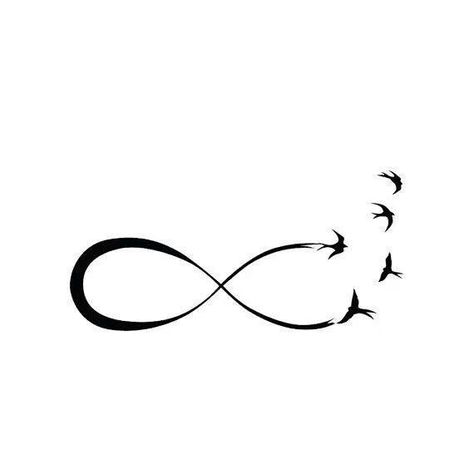 Henne Tattoo, Tattoos Infinity, Infinity Tattoos, Geniale Tattoos, Symbol Tattoos, Tattoo Feminina, Tattoo Set, Little Tattoos, Birds Tattoo