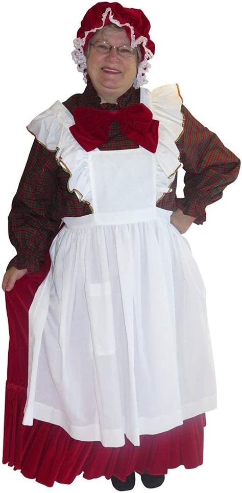 Women's Mrs. Claus 4-Piece Outfit - DeluxeAdultCostumes.com Diy Mrs Claus Outfit, Womens Santa Costume, Mrs Clause Costume, Mrs Santa Claus Costume, Mrs Claus Costume, Christmas Costumes Diy, Mrs Claus Outfit, Blossom Costumes, Apple Costume