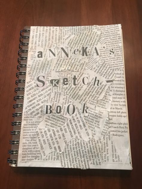 #sketchbook #cover #sketch #book #newspaper #glue #art #paper #collage Sketchbook Newspaper, Aesthetic Sketchbook, Glue Art, Newspaper Cover, Sketchbook Inspo, Notebook Cover Design, Sketchbook Cover, Notebook Cover, Journal Covers