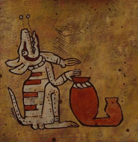 Singing Dog, Mayan Glyphs, Petroglyphs Art, Mayan History, South American Art, Maya Art, Dog Playing, Mayan Art, Mexico Art