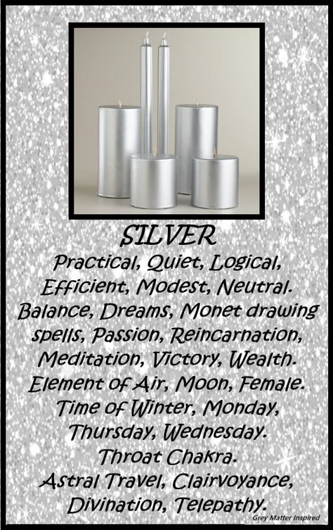 Silver Candle Magic, Candle Color Meanings Magic, Candle Magic Colors, Candle Meanings, Candle Magik, My Book Of Shadows, Candle Color Meanings, Candle Meaning, Candle Magic Spells