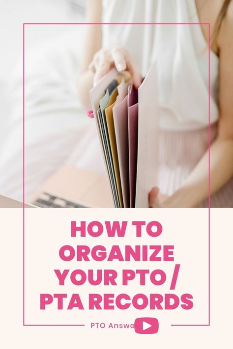 Getting PTO records organized doesn't have to be a frustrating mystery anymore! Great advice from a Professional Organizer and PTA volunteer nerd to get every area of your group in order! Learn about record retention guidelines and how long you actually need to hang onto meeting minutes and tax information. Pto Membership, Membership Ideas, Pta Programs, Pta Volunteer, Pta Ideas, School Volunteer, Meeting Minutes, Pto Ideas, School Pto