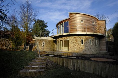 Quarry Haven | by poolephillipsassociates Circular Homes, Circular House, Octagon House, Circle House, Round Building, Thatched House, Art Deco Buildings, Dome House, House Furniture Design