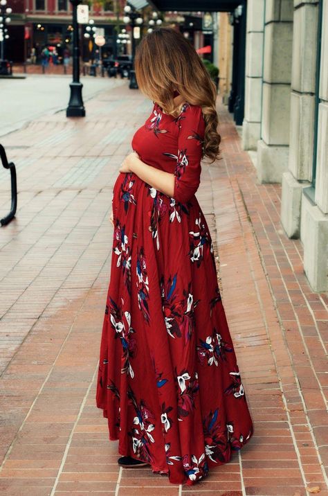 Pregnant Dress, Maternity Clothes Fashionable, Fall Maxi, Stylish Maternity Outfits, Pregnancy Looks, Bump Style, Mommy Style, Stylish Maternity, Pregnant Woman